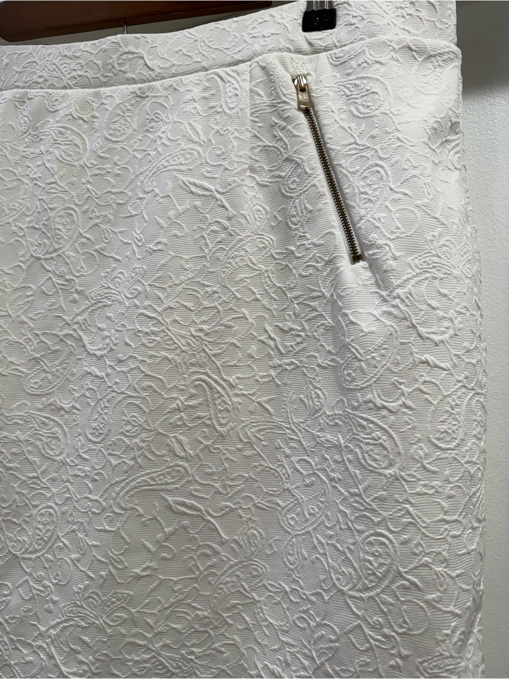 Cato White Textured A-Line Skirt Textured Fully Lined Size XL - Picture 3 of 14
